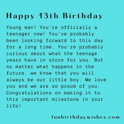 13th Birthday Wishes