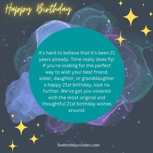 21st Birthday Wishes Daughter