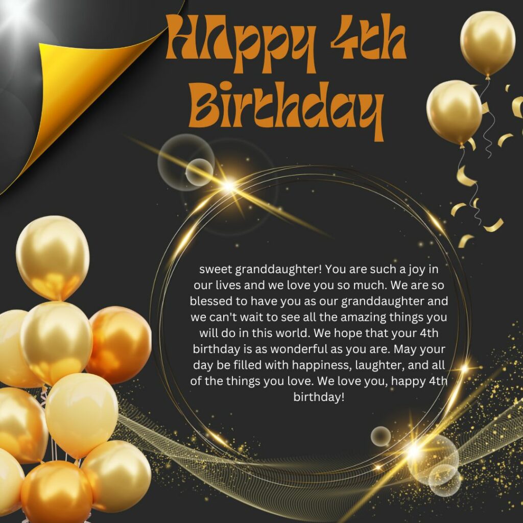 4th Birthday Wishes