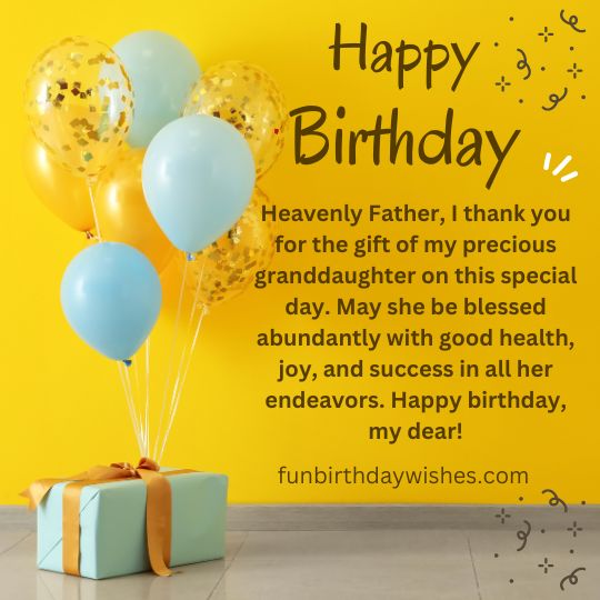 Birthday Prayers for Grand Daughter
