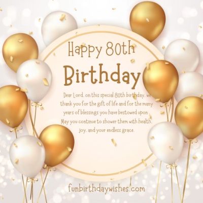 80th Birthday Prayer
