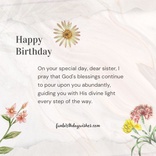 Religious Birthday Wishes For Sister