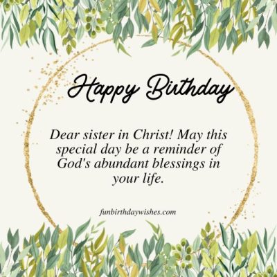 Religious Birthday Wishes For Sister