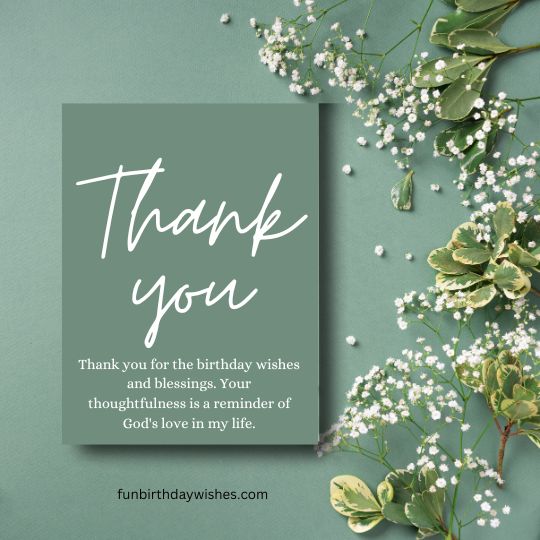 Religious Thank You Message For Birthday Wishes