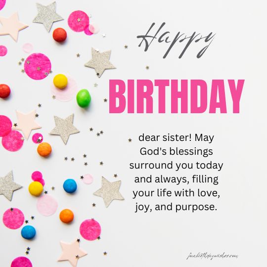 Christian Happy Birthday Wishes For Sister