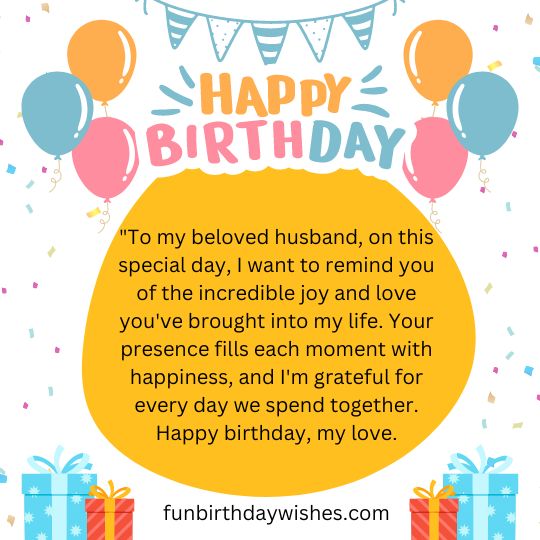 Birthday Paragraph for Husband