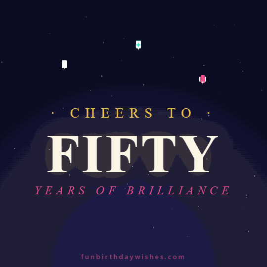 Elegant Birthday GIFs for 50th Birthday