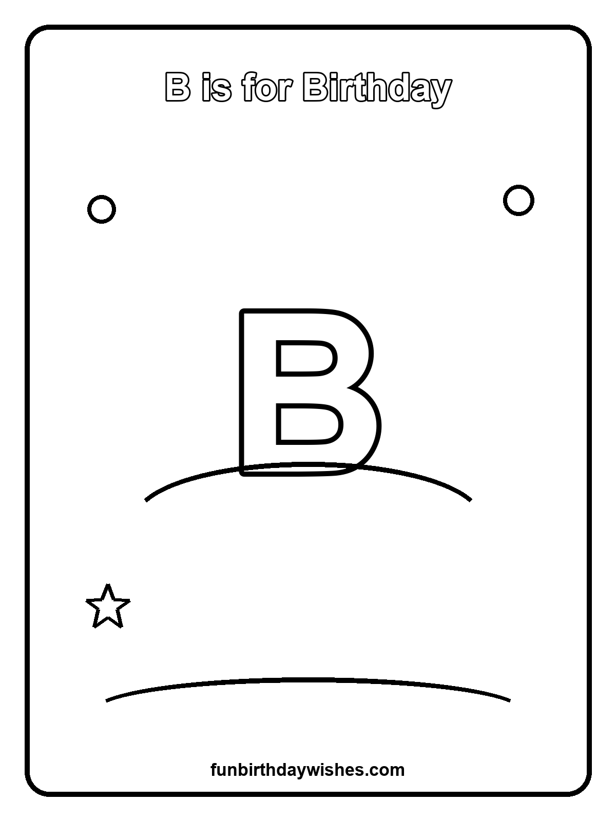 B is for Birthday