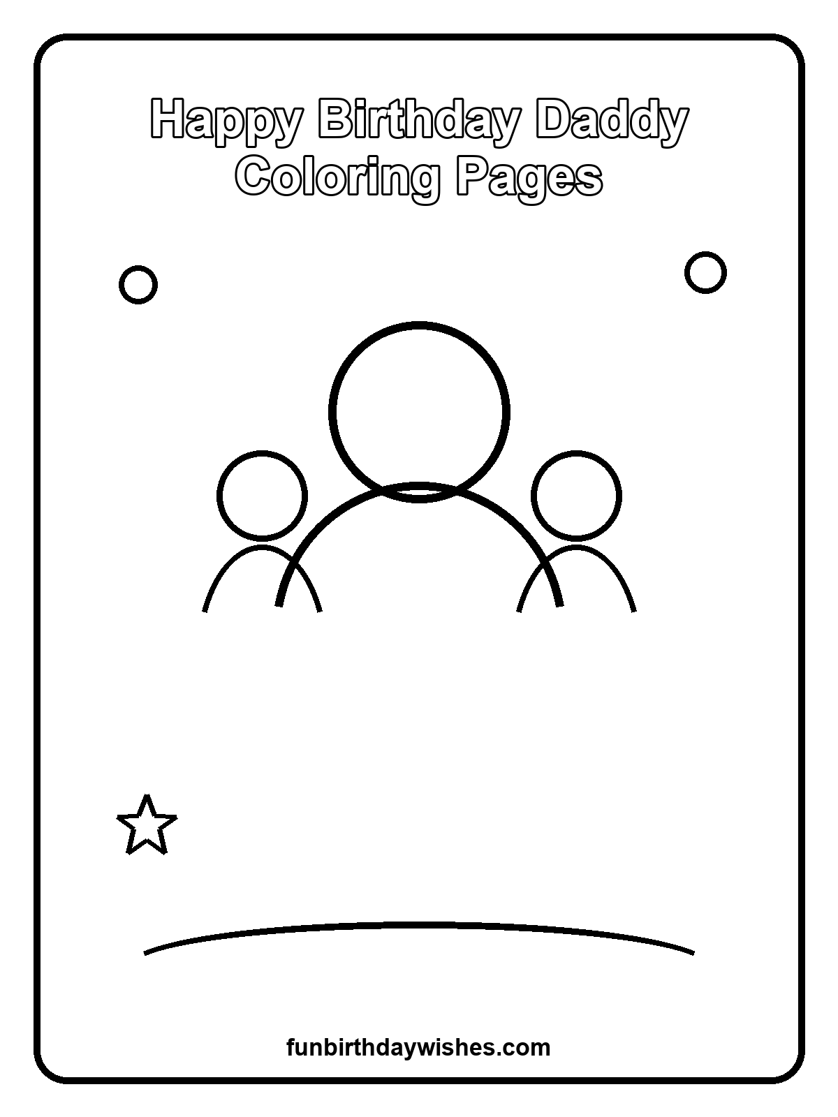 Happy Birthday Daddy Coloring Pages