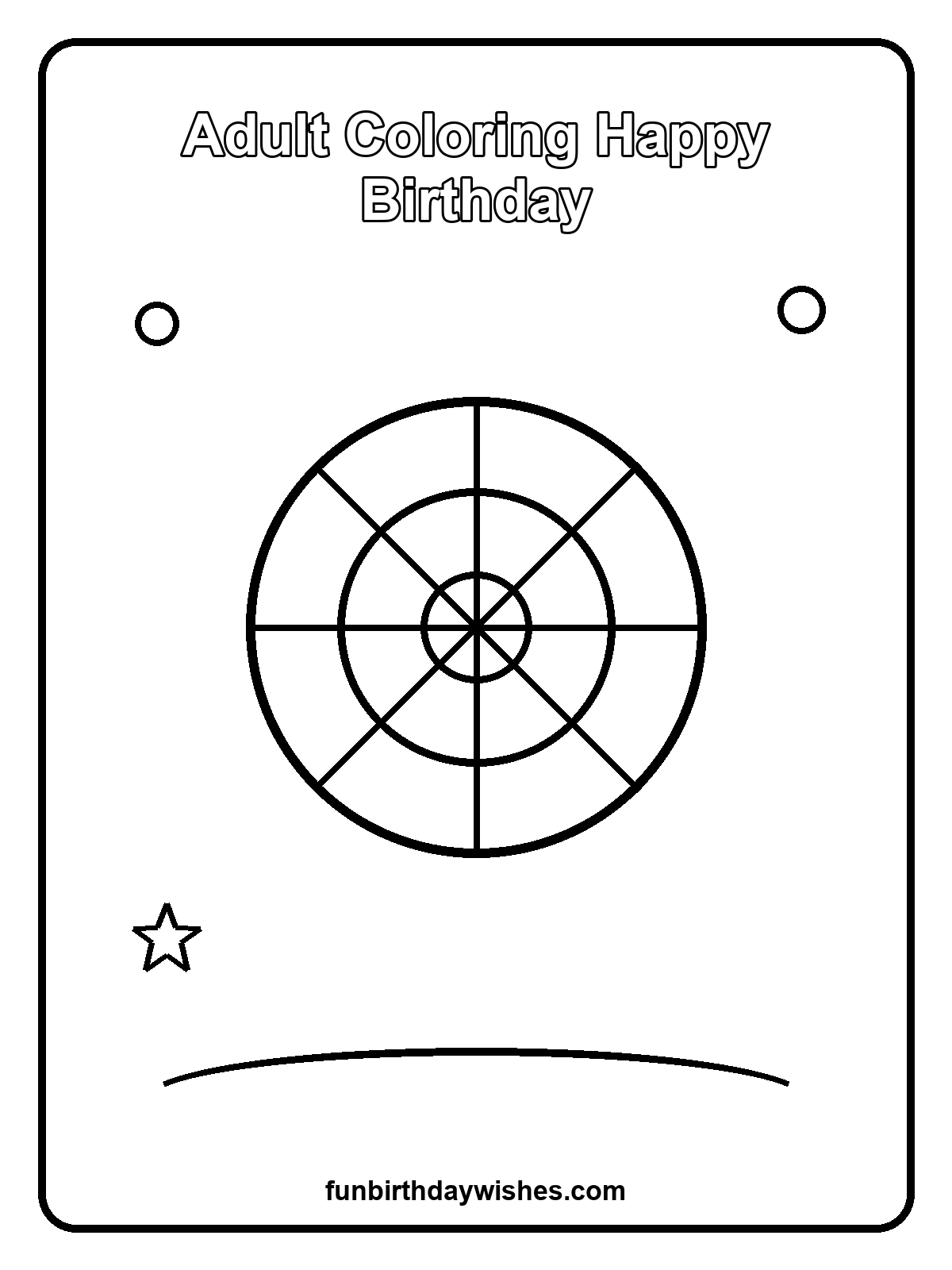 Adult Coloring Happy Birthday