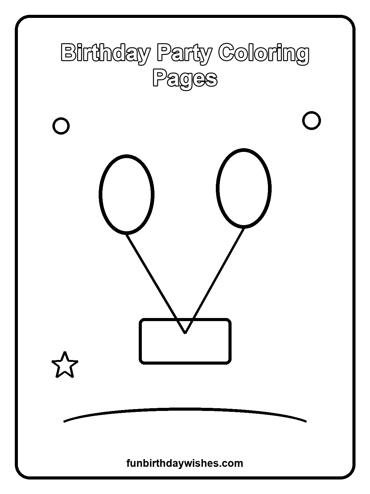 Birthday Party Coloring Pages
