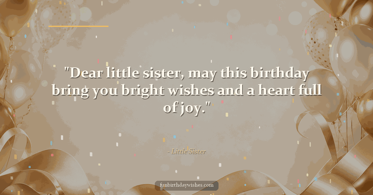 Birthday GIF for Little Sister