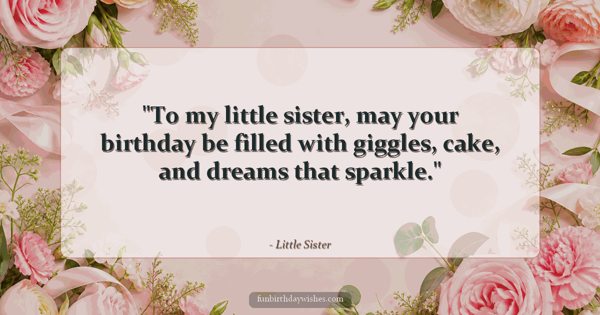 Birthday GIF for Little Sister