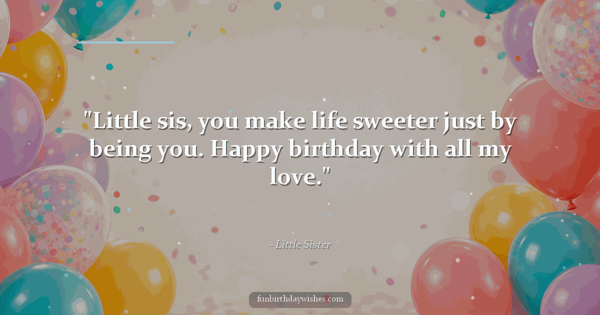 Birthday GIF for Little Sister